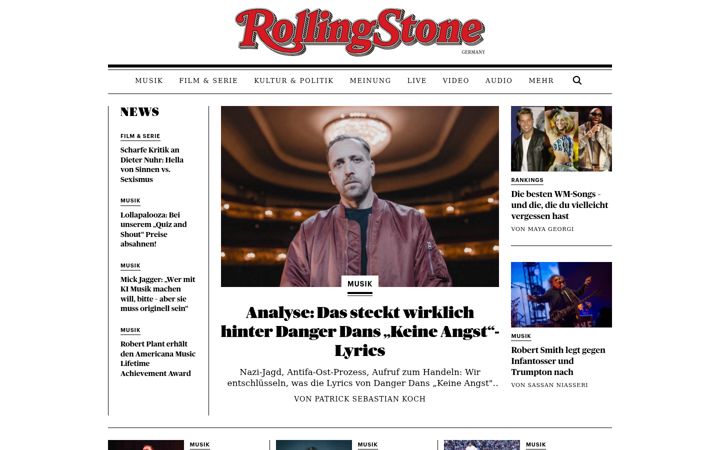 Screenshot του rollingstone.de