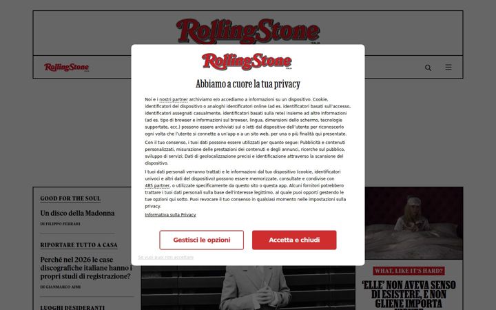 Screenshot van rollingstone.it