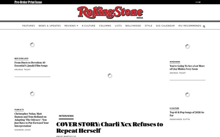 Screenshot of rollingstoneindia.com