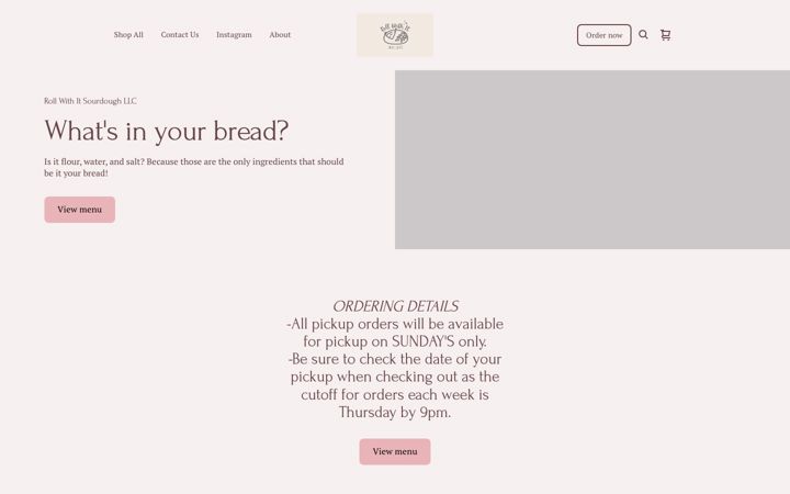 Skjámynd af rollwithitsourdoughllc.com