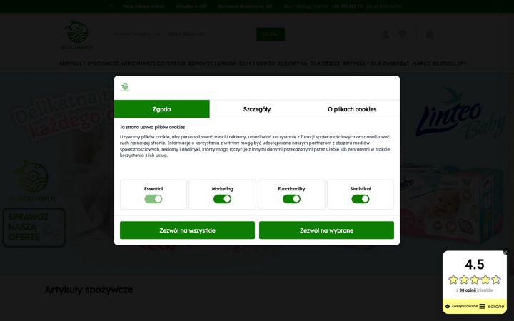 Zrzut ekranu rolniczezakupy.pl