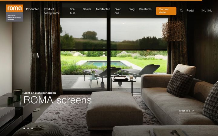 Screenshot of romabenelux.nl