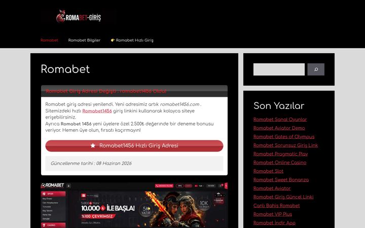 Captura de pantalla de romabet-giris.com