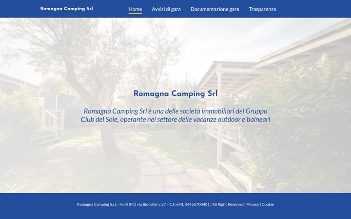 Zrzut ekranu romagnacampingsrl.it