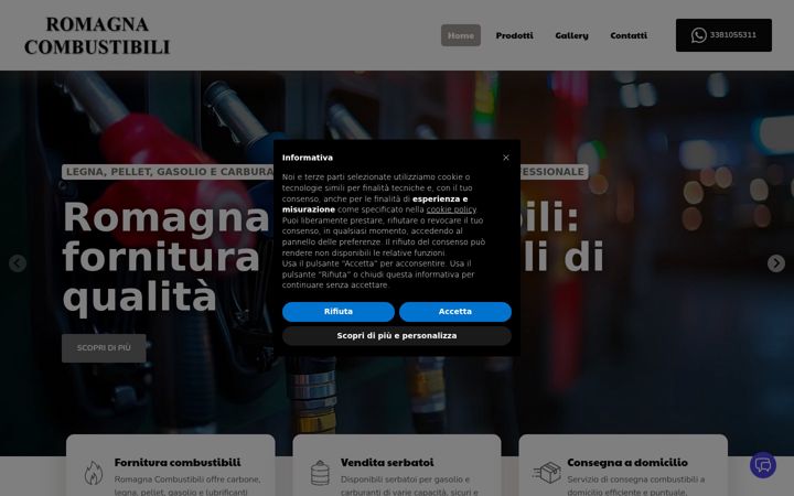 Screenshot ta' romagnacombustibili.com