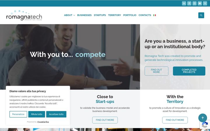 Screenshot of romagnatech.eu