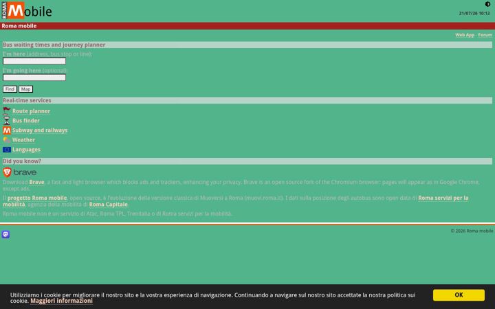 Screenshot of romamobile.it