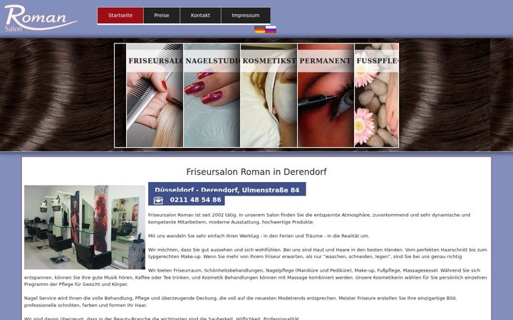 Skjámynd af roman-salon.de