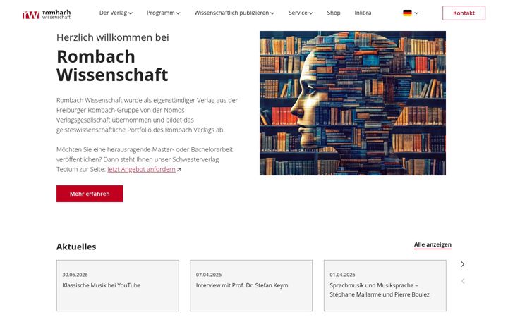 Screenshot di rombach-wissenschaft.de