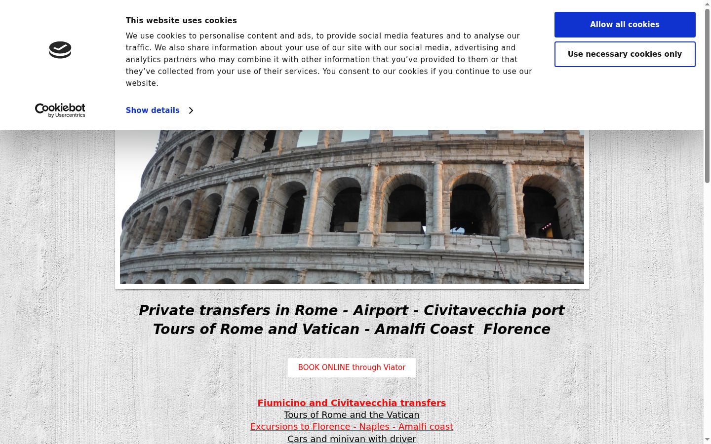 Screenshot del banner di consenso mostrato prima di qualsiasi interazione