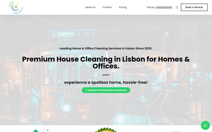Skærmbillede af romencleaningservice.com