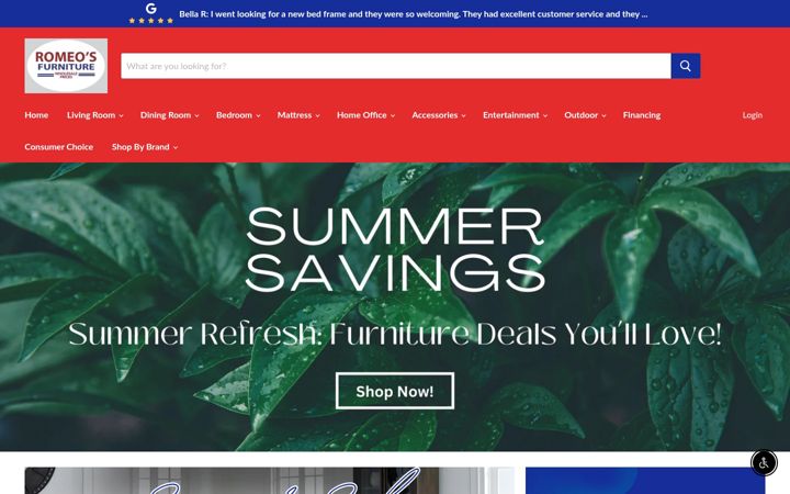 Screenshot of romeosfurnituremadera.com
