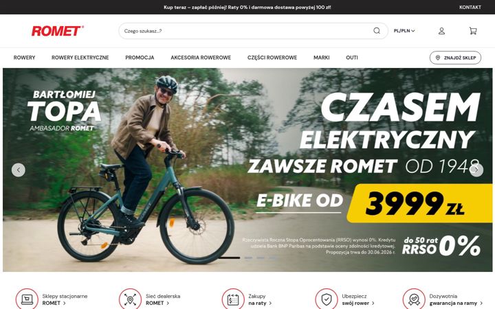 Screenshot of romet.pl