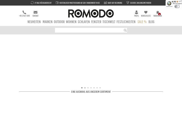 Screenshot of romodo.de