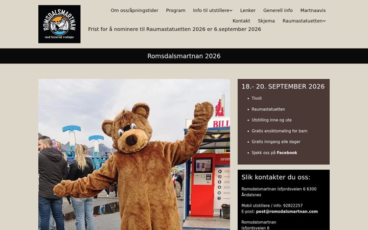 Screenshot stránky romsdalsmartnan.com