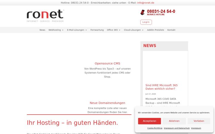 Snimka zaslona za ronet.de