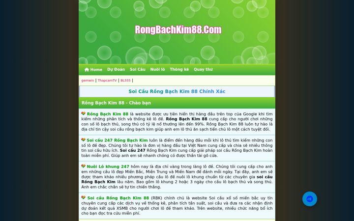 Screenshot of rongbachkim88.com