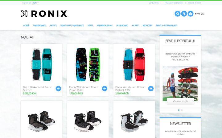 Screenshot van ronixstore.ro