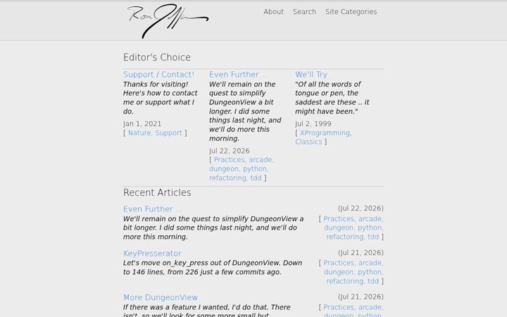 Screenshot of ronjeffries.com