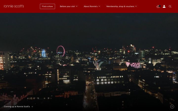 Screenshot von ronniescotts.co.uk