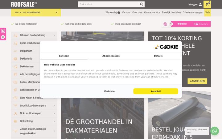Ekrano kopija roofsale.nl