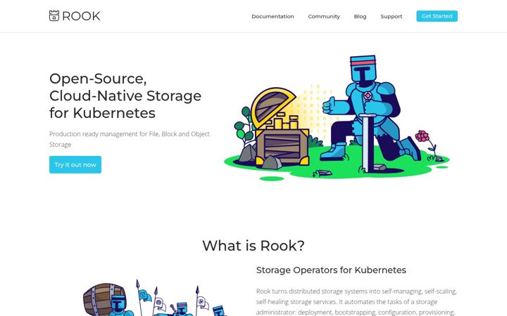 Screenshot of rook.io