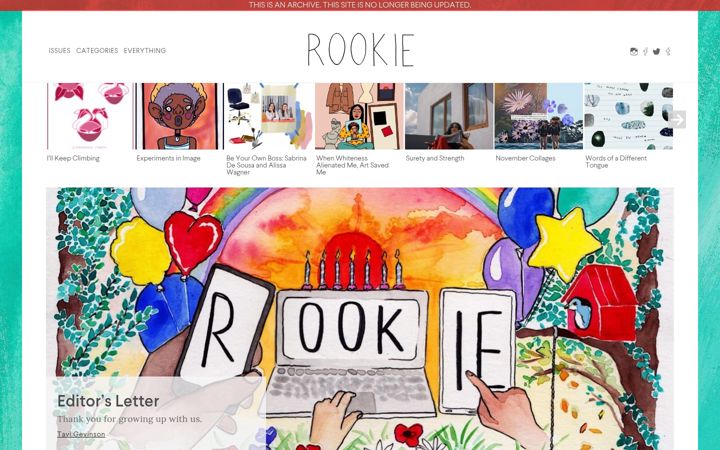 Screenshot of rookiemag.com