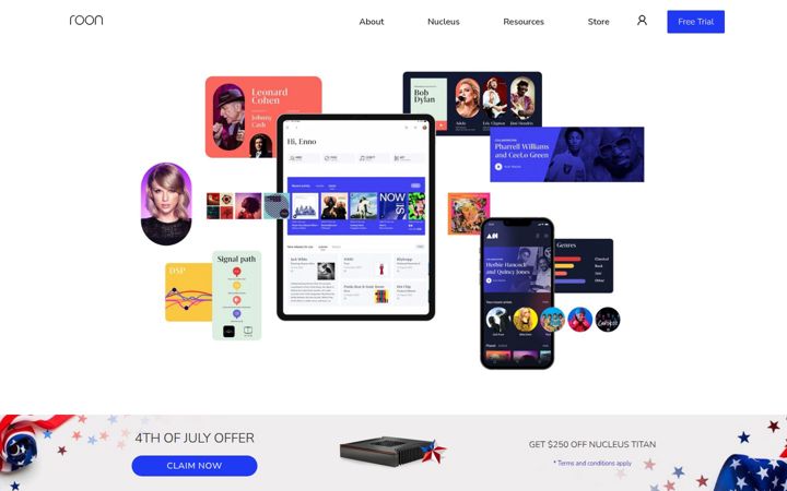 Screenshot of roon.app