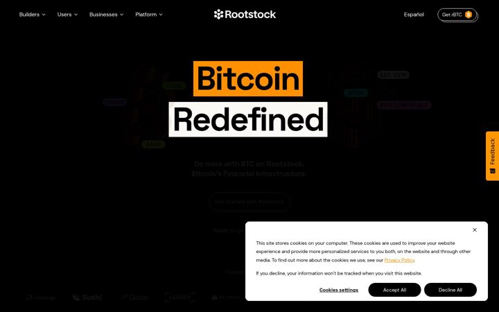 Screenshot of rootstock.io