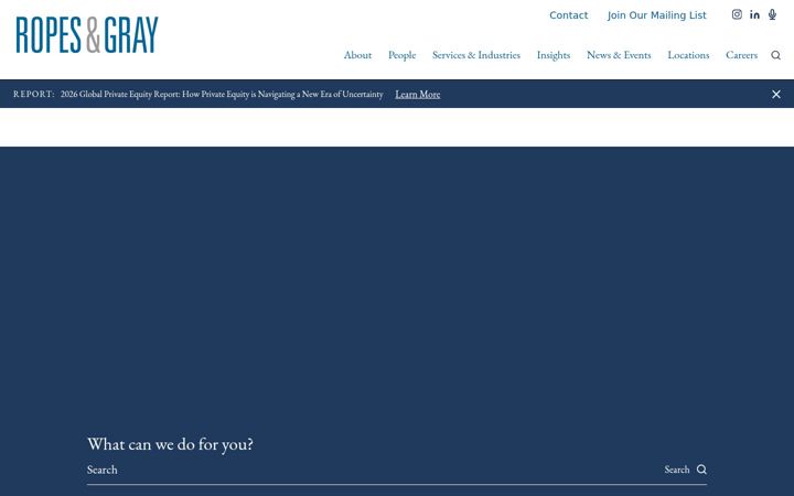 Screenshot of ropesgray.net