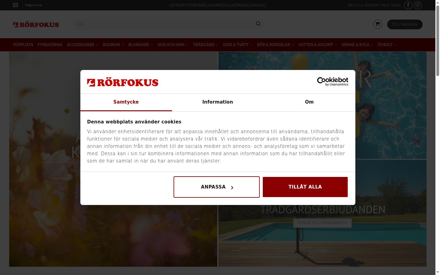 Snímek obrazovky baneru souhlasu zobrazeného před jakoukoli interakcí