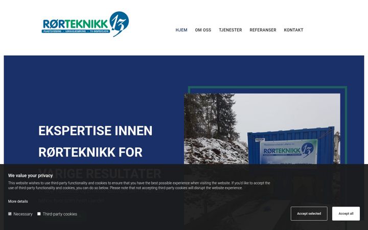 Screenshot of rorteknikk13.no