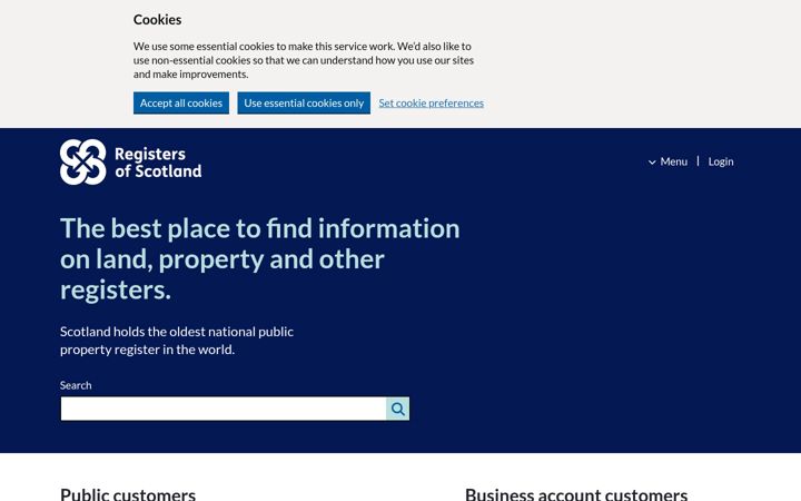 Screenshot of ros.gov.uk