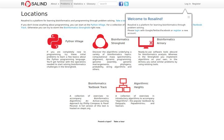 Screenshot of rosalind.info