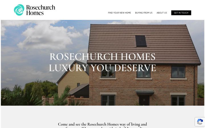 Screenshot ta' rosechurchhomes.co.uk