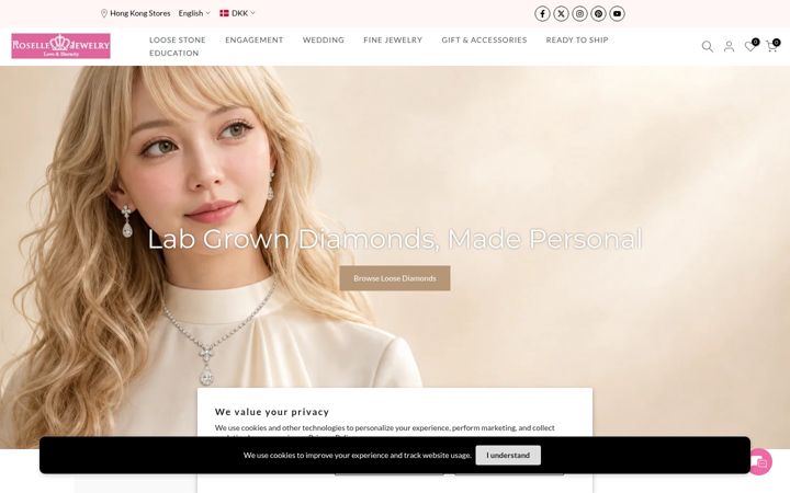 Képernyőkép: rosellejewelry.com