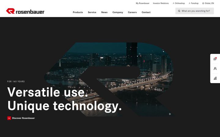 Screenshot of rosenbauer.com