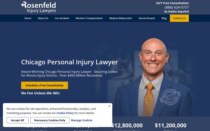 Screenshot of rosenfeldinjurylaw.com