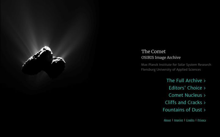Screenshot of rosetta-osiris.eu