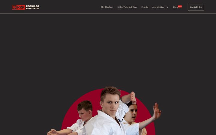 Screenshot of roskildekarateklub.dk