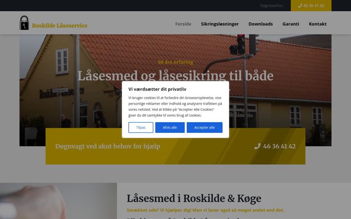 Screenshot of roskildelaase.dk
