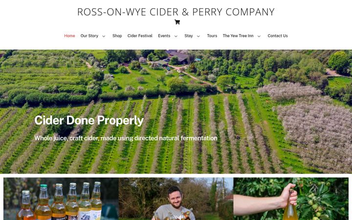 Screenshot van rosscider.com