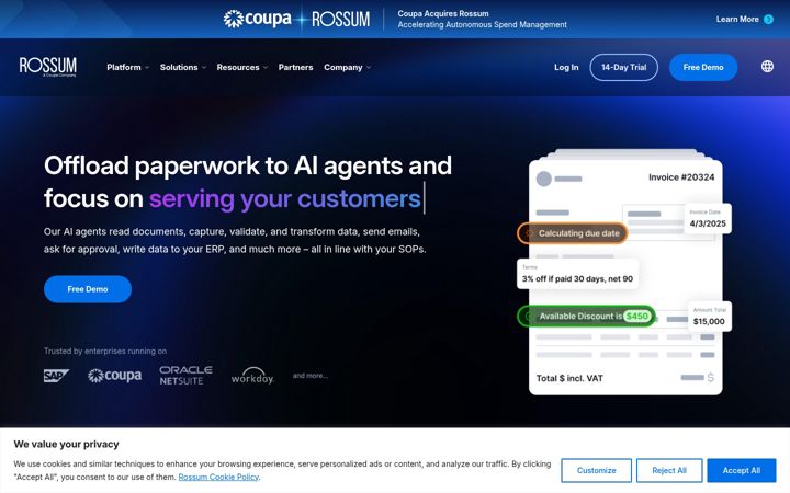Screenshot of rossum.ai