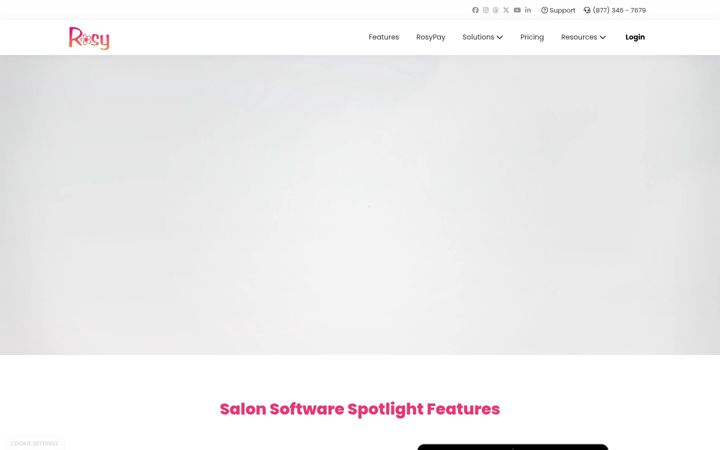 Screenshot of rosysalonsoftware.com