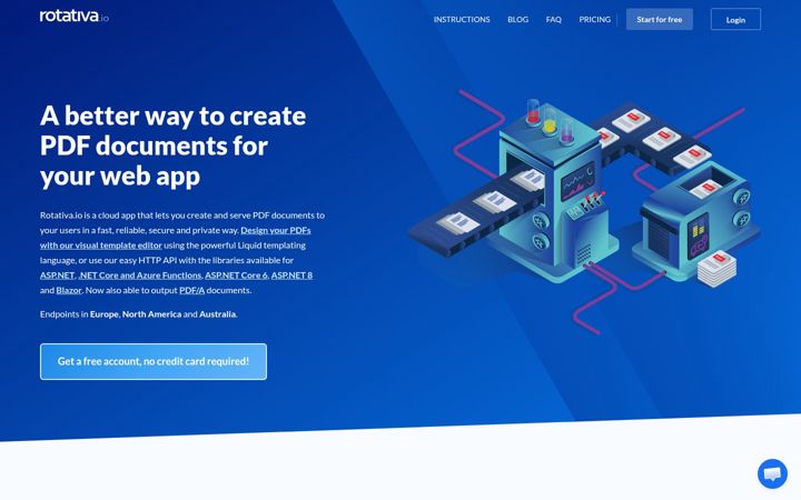 Screenshot of rotativa.io