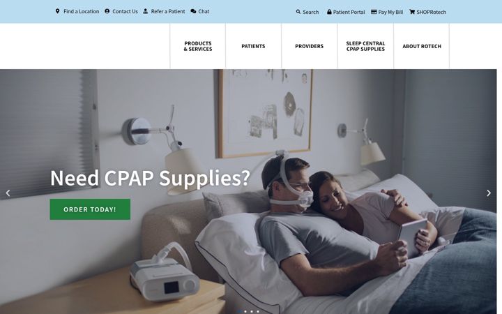 Captura de ecrã de rotech.com