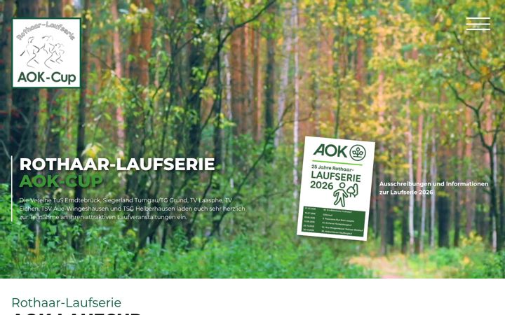 Screenshot of rothaar-laufserie.de