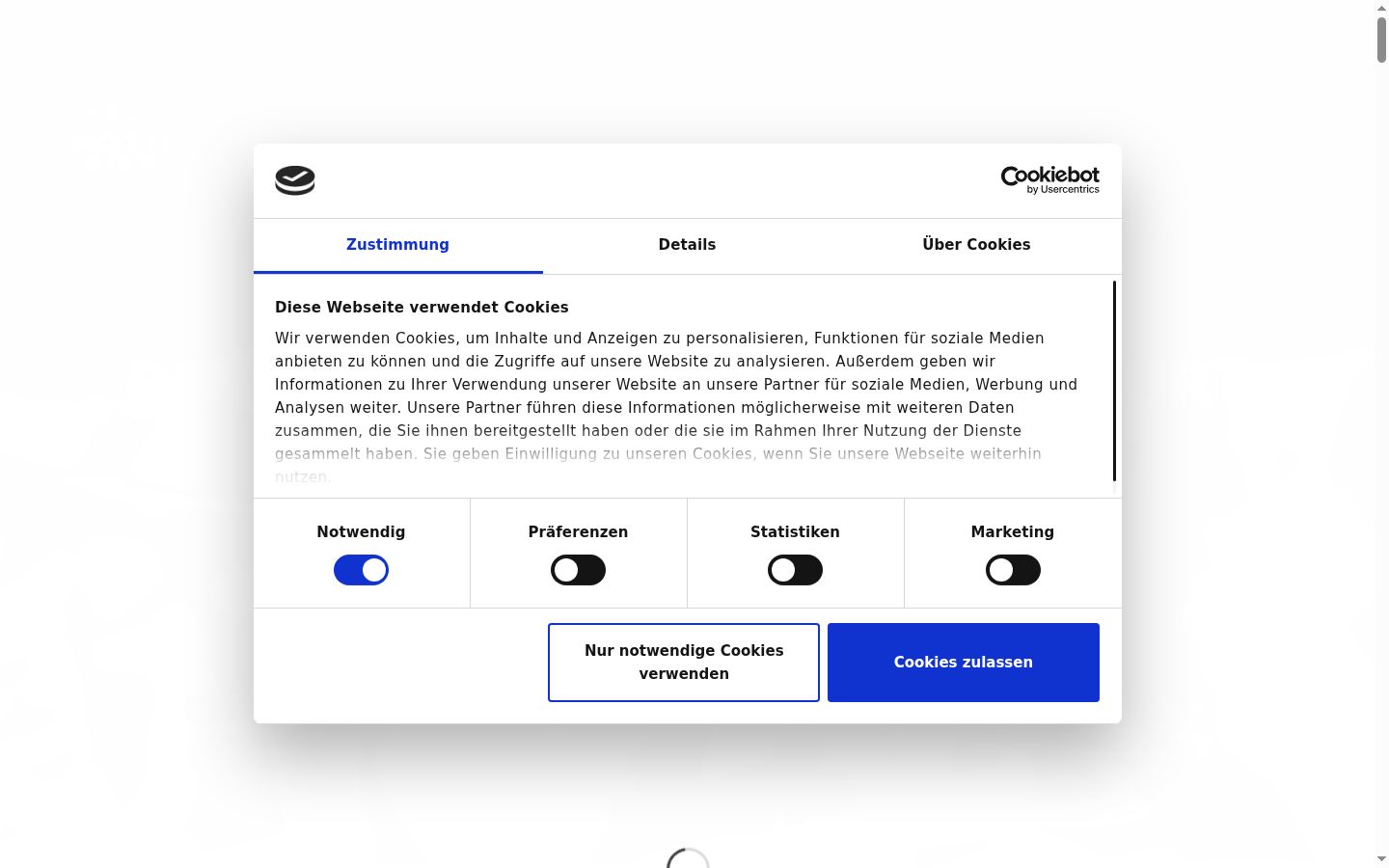 Captură de ecran a bannerului de consimțământ afișat înainte de orice interacțiune