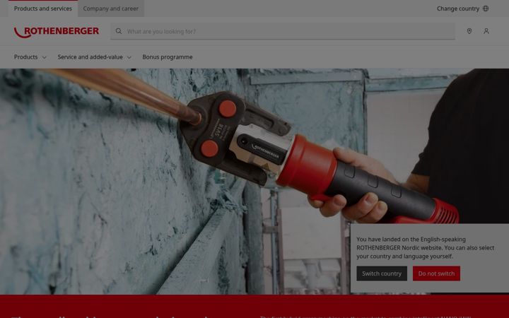 Screenshot of rothenberger.com