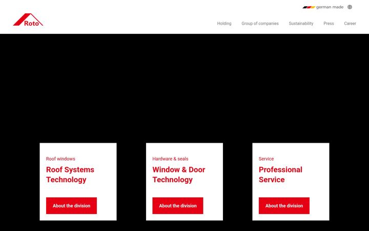 Screenshot of roto-frank.com